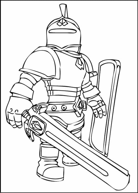 Online coloring book: Coloring book roblox knight